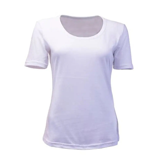 Women's Scoop Neck White Tee